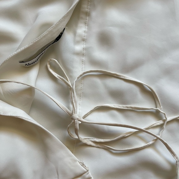 Abercrombie Tie Strap Slip Mini Dress in Ivory - Picture 4 of 6